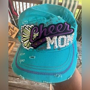 Leader Logo women's blue adjustable cheer hat